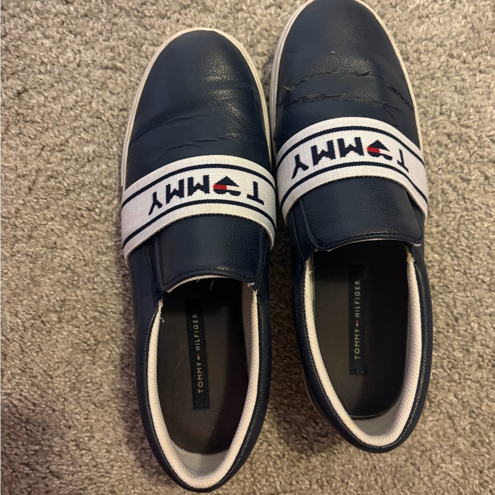 Tommy Hilfiger women's Blue Slip-On Sneakers